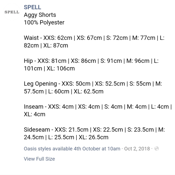 NWOT Spell Aggy Shorts Gold Size XXS - Picture 7 of 7